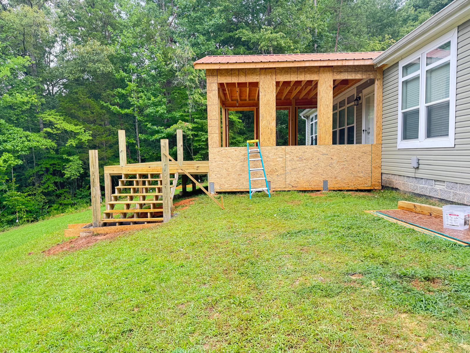 Outdoor construction and property improvement project