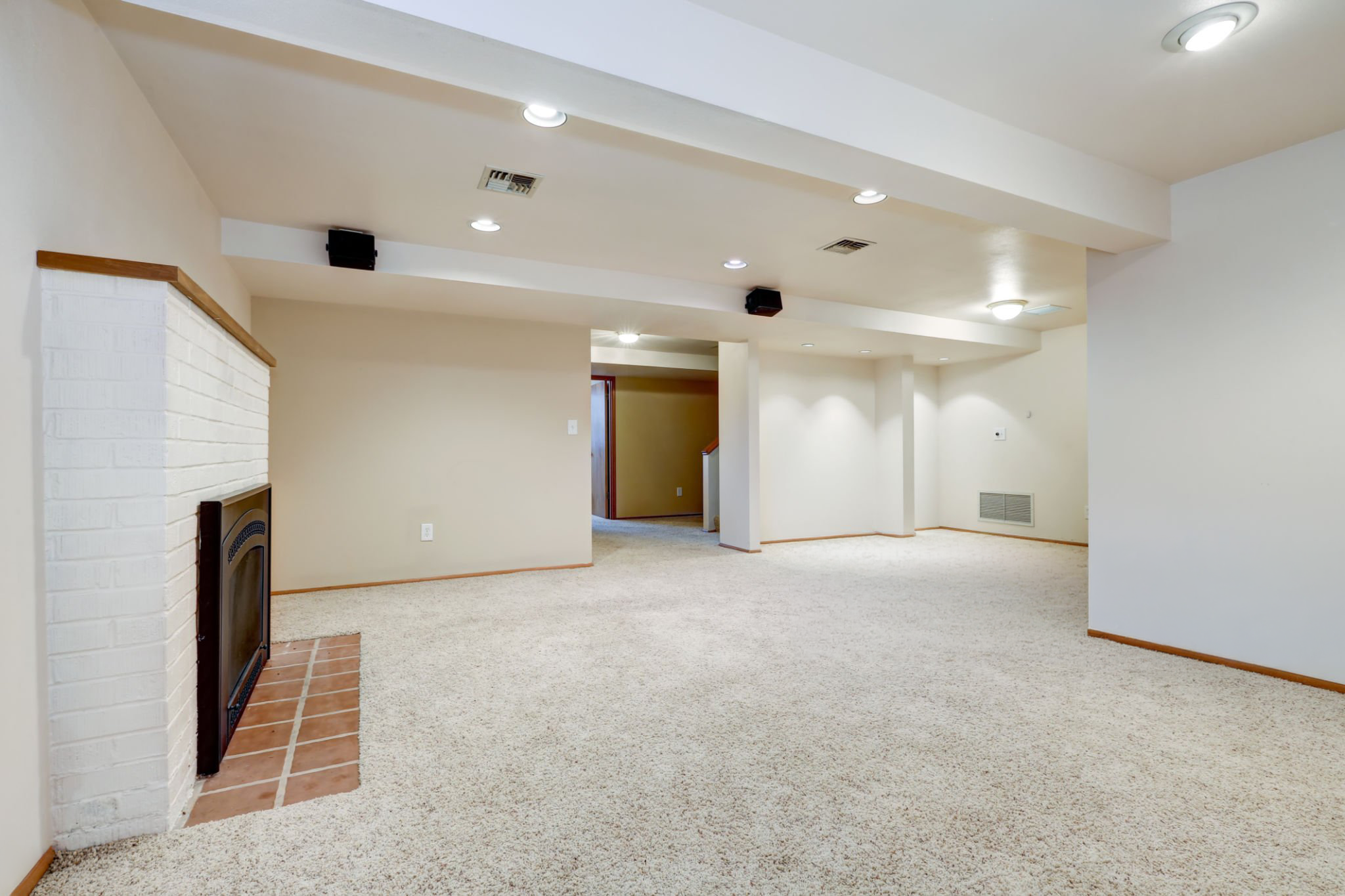 Interior space undergoing residential renovation work